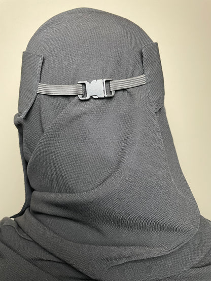 Black Saudi Buckle Niqabs