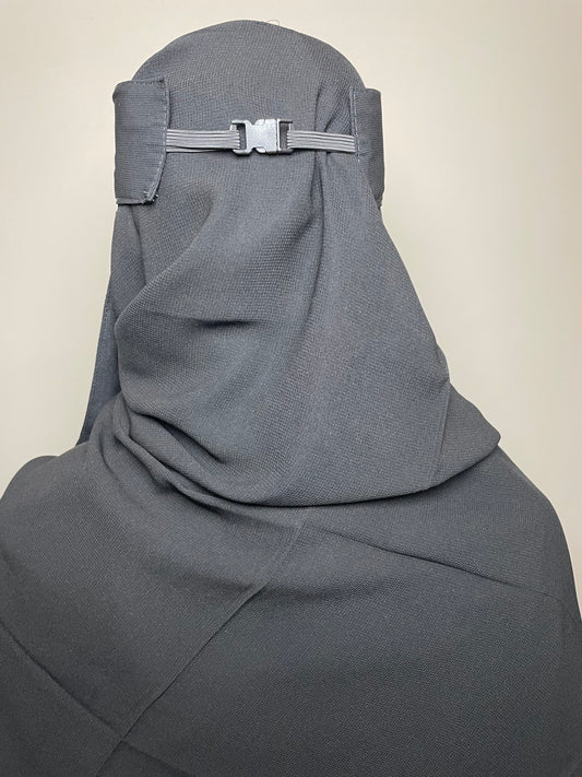 Black Saudi Buckle Niqabs