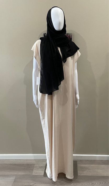 Sleeveless Abaya Crepe